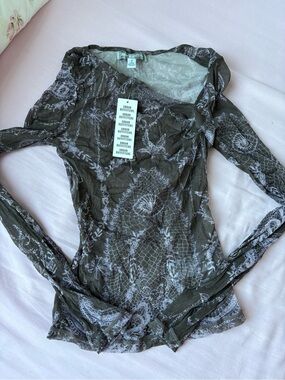 Urban Outfitters Sheer Long Sleeve Top